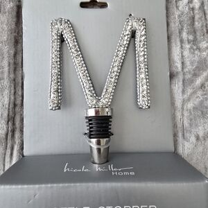 Nicole Miller Silver Wine Bottle Stopper